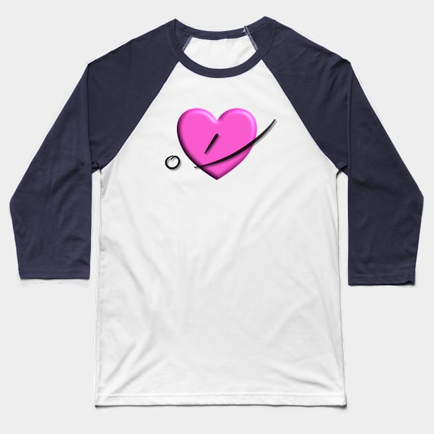 “I ❤️ Shorthand” in shorthand 3D Baseball T-Shirt by rand0mity